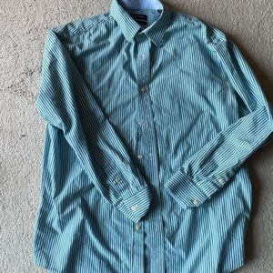 Nautica Men's Blue Striped Dress Shirt